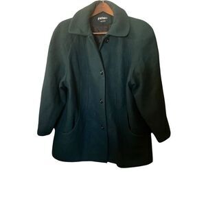 Vintage Karizma East Ltd Green Wool Pea Coat Unisex Size 20WP Winter